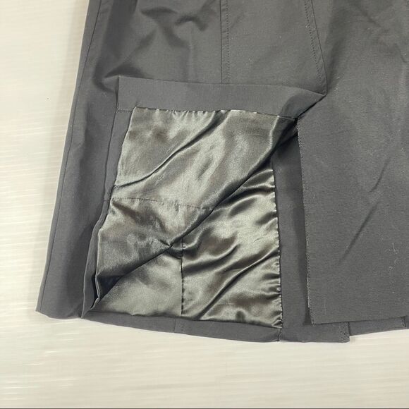 New York & Company Trench Coat Black Rain Coat Women's Small - Picture 5 of 11